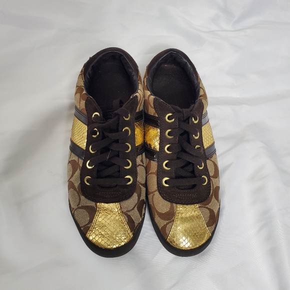 Coach Meagan Signature Logo Sneakers - Picture 2 of 9